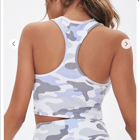 Active Camo Cropped Tank Top - Picture 3 of 5